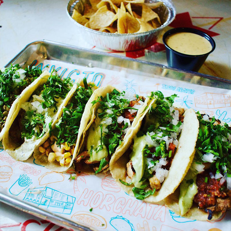 tacos with chips and queso Mellody Farm Vernon Hills Illinois