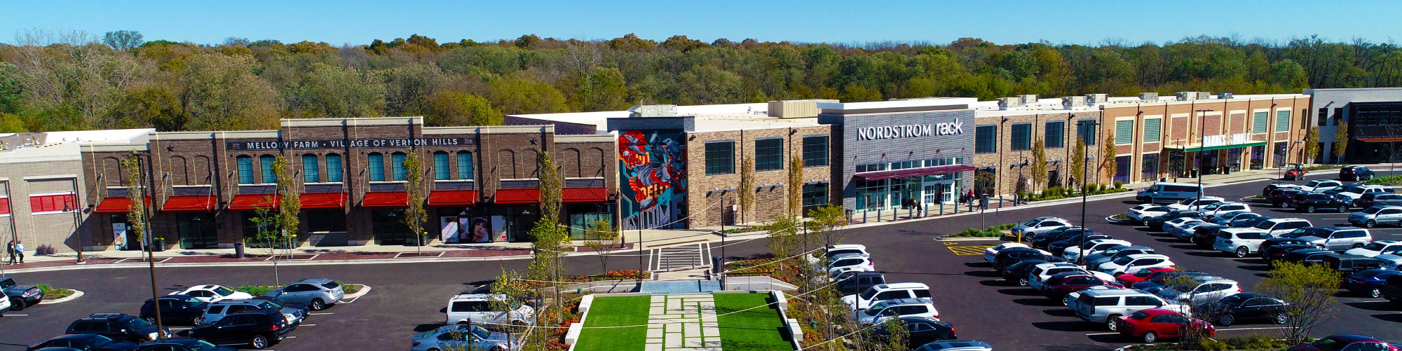 Mellody Farms aerial shot exterior Vernon Hills, IL